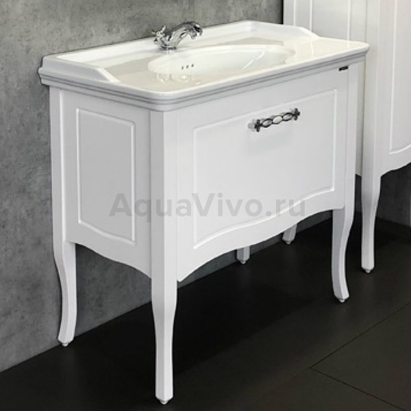 Мебель для ванной Comforty Павия 100, цвет белый глянец