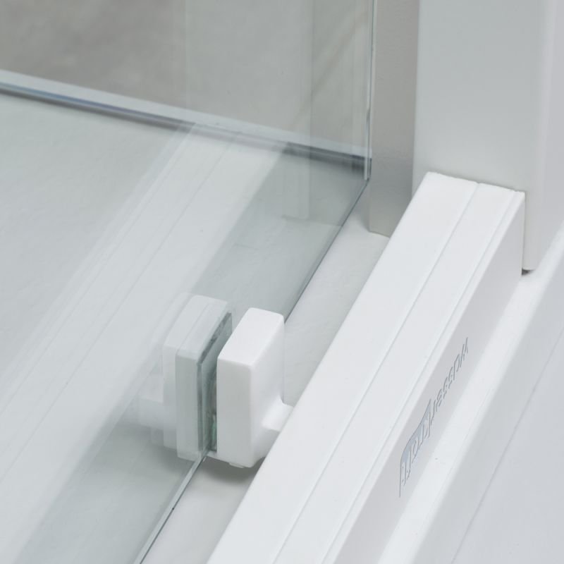 Душевая дверь WasserKRAFT Rhin WasserSchutz 44S13 110х200, стекло прозрачное, профиль белый - фото 1