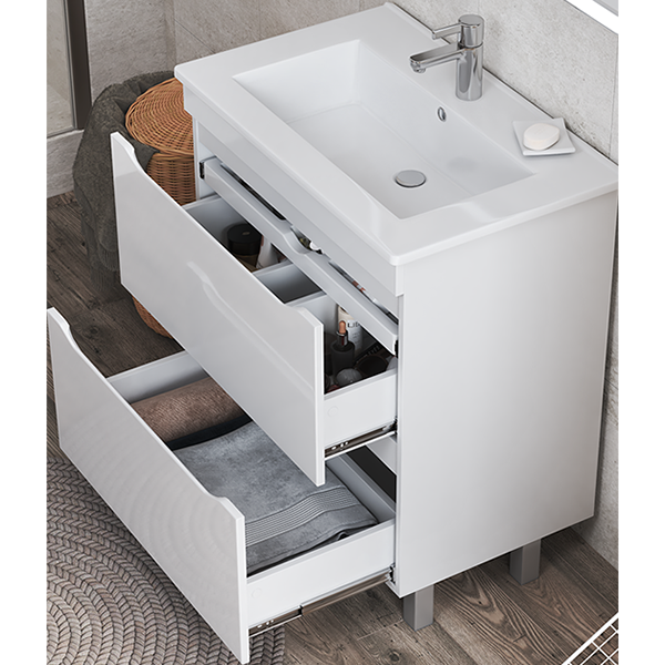 Мебель для ванной Vigo Grani 75, 2 ящика, цвет белый - фото 1