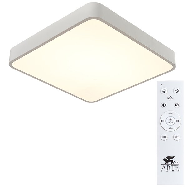 Потолочный светильник Arte Lamp Scena A2663PL-1WH, арматура белая, плафон пластик белый, 40х40 см - фото 1