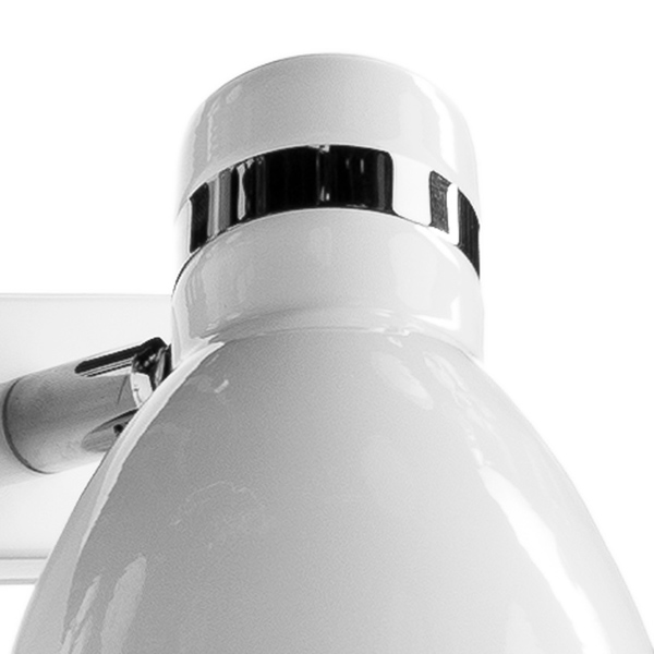 Спот Arte Lamp Mercoled A5049AP-2WH, арматура белая / хром, плафоны металл белый, 38х17 см