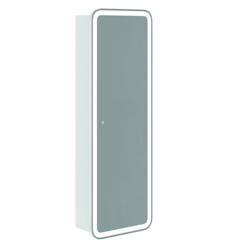 Шкаф-пенал Corozo Кадиллак 45 LED, зеркальный, с подвсеткой, цвет белый