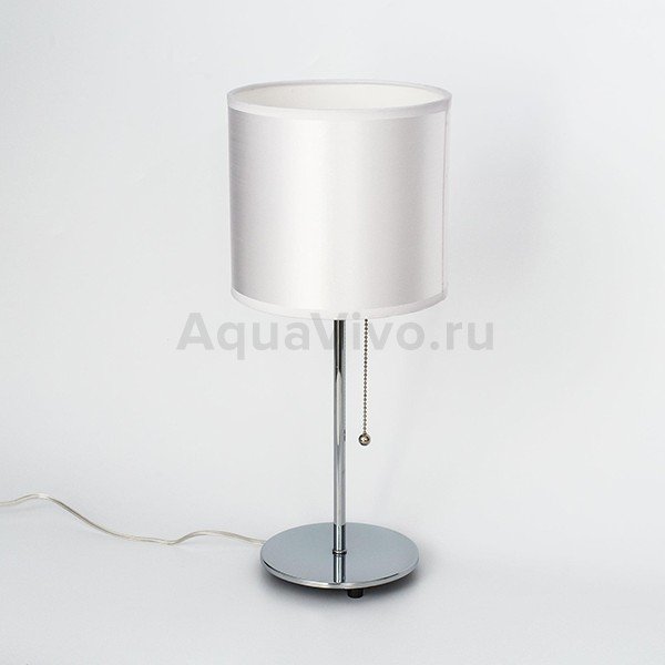 Интерьерная настольная лампа Citilux Аврора CL463810, арматура хром, плафон ткань белая, 20х20 см - фото 1