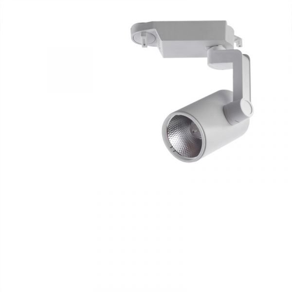 Трековый светильник Arte Lamp Traccia A2310PL-1WH, арматура цвет белый, плафон/абажур металл, цвет серый