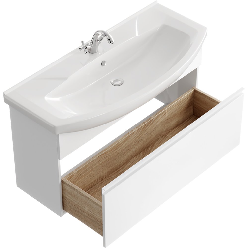 Мебель для ванной Aqwella Rodos 107, подвесная, цвет белый