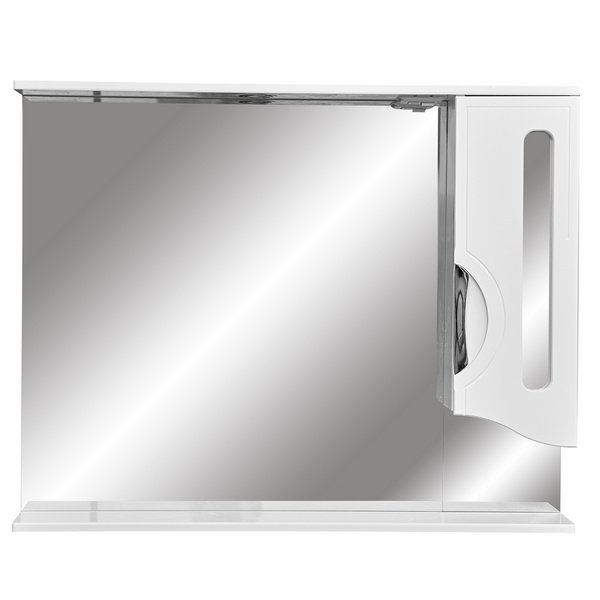 Шкаф-зеркало Stella Polar Сильва 100/С, правый, с подсветкой, цвет белый - фото 1