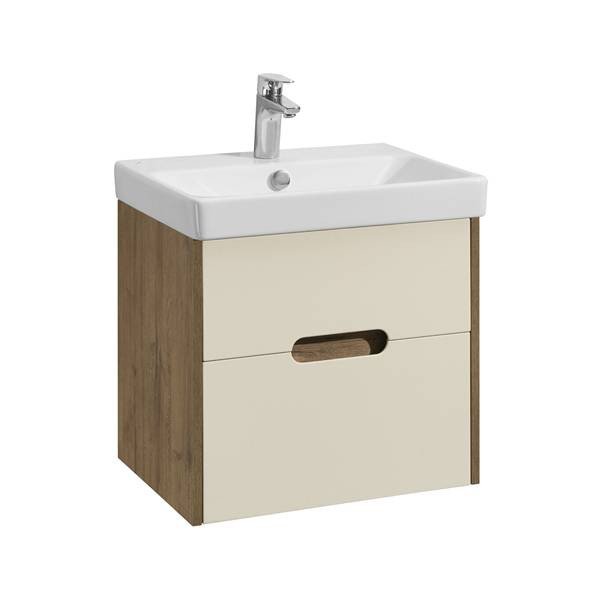 Мебель для ванной Акватон Оливия 55, цвет бежевый / дуб велл - фото 1
