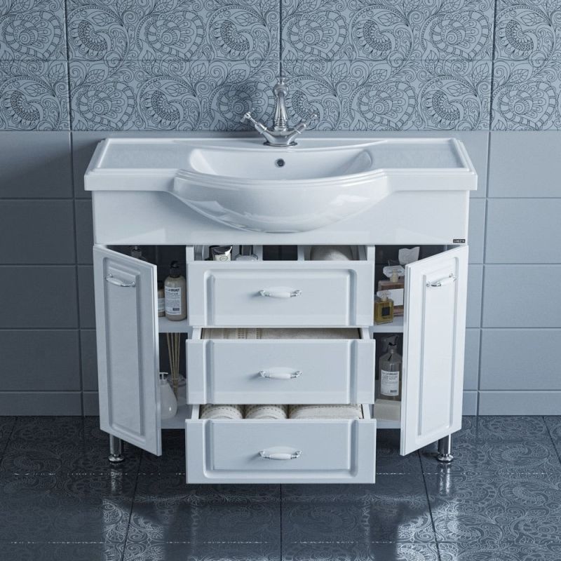 Мебель для ванной Санта Монарх 105, цвет белый