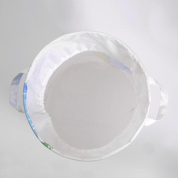 Корзина для белья WasserKRAFT Rossel WB-572, 37x37, цвет белый с рисунком - фото 1