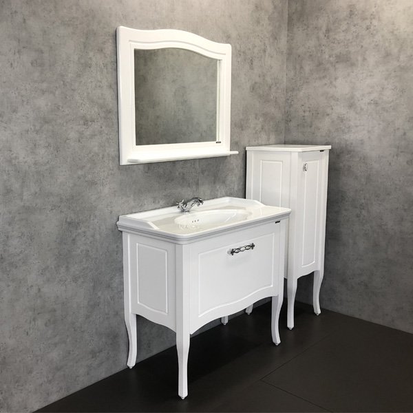 Зеркало Comforty Павия 100x75, цвет белый глянец