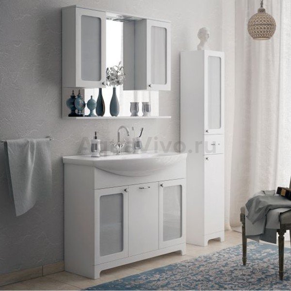 Мебель для ванной Corozo Прованс 105, цвет белый