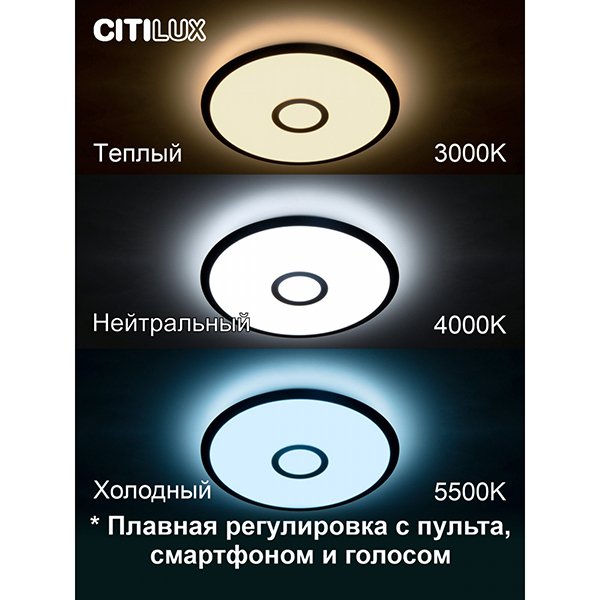 Потолочный светильник Citilux Старлайт CL703A35G, арматура венге, плафон полимер белый / венге, 42х42 см