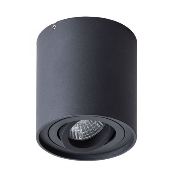 Точечный светильник Arte Lamp Falcon A5645PL-1BK, арматура черная, плафон металл черный, 10х10 см