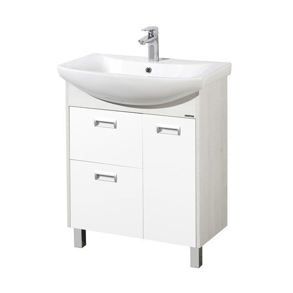 Мебель для ванной Акватон Бекка Pro 70, цвет белый / дуб сомерсет - фото 1