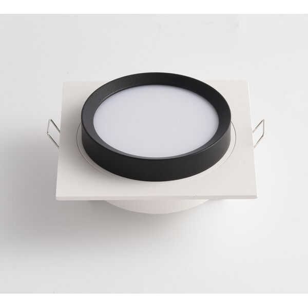 Точечный светильник Maytoni Technicali Hoop DL086-GX53-SQ-WB, арматура бело-черная - фото 1
