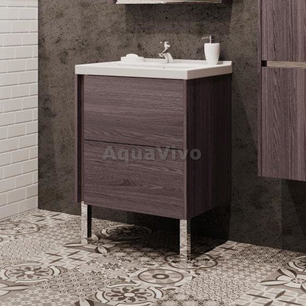 Мебель для ванной Акватон Стоун 60, цвет грецкий орех - фото 1