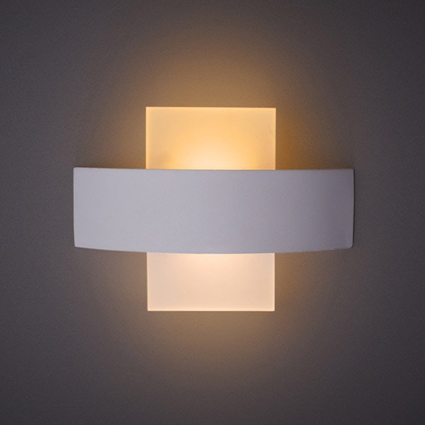 Настенный светильник Arte Lamp Croce A1444AP-1WH, арматура белая, плафон акрил белый, 23х6 см - фото 1