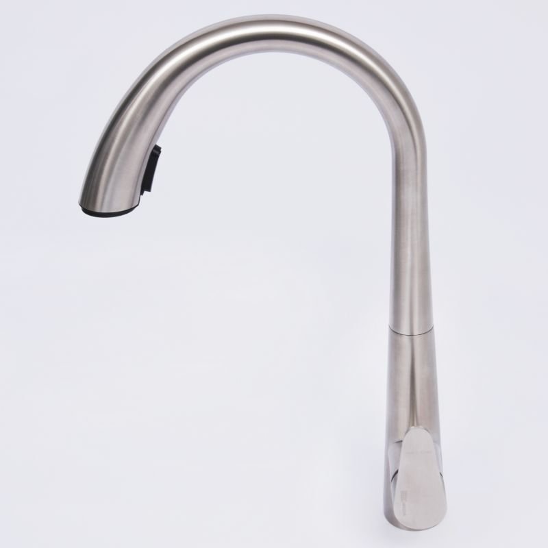 Смеситель WasserKRAFT A8617 для кухни, с выдвижным изливом, нержавеющая сталь - фото 1