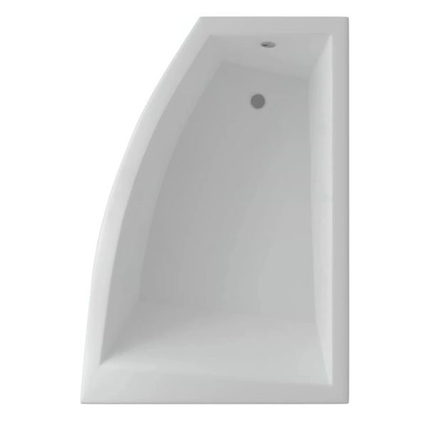 Акриловая ванна Акватек Оракул 180х125, правая, цвет белый (ванна + вклеенный каркас + слив-перелив)