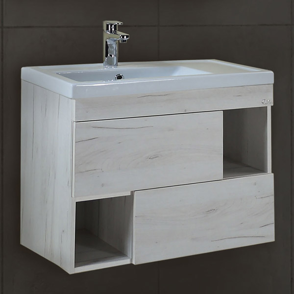 Мебель для ванной Оника Санторини 80.13, цвет дуб белый крафт - фото 1
