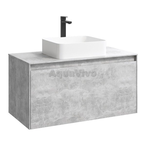 Мебель для ванной Aqwella Mobi 100, цвет бетон светлый