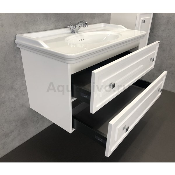 Мебель для ванной Comforty Феррара 100, цвет белый глянец