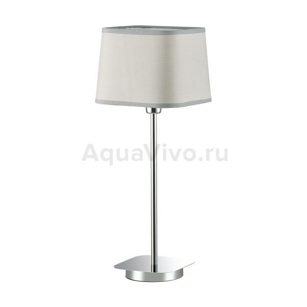 Интерьерная настольная лампа Odeon Light Edis 4115/1T, арматура цвет хром, плафон/абажур ткань, цвет серый