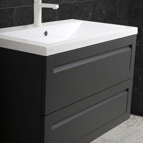 Мебель для ванной Art & Max Platino 75 подвесная, цвет серый матовый - фото 1