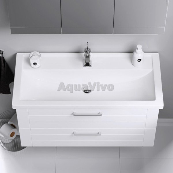 Мебель для ванной Aqwella Манчестер 100, с 2 ящиками, цвет белый