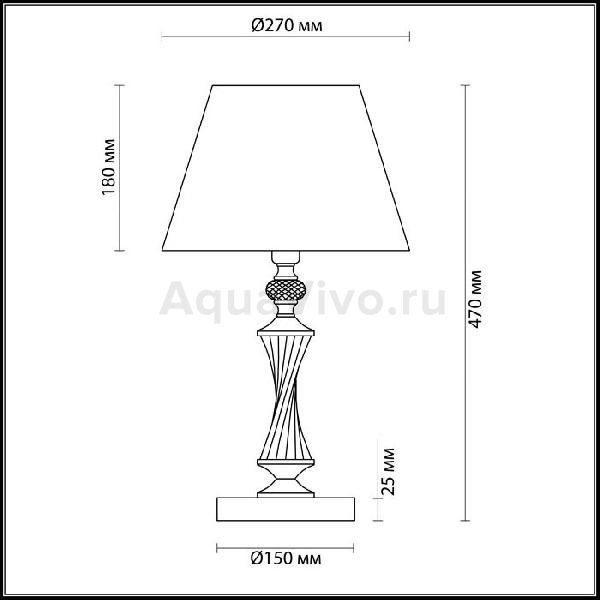 Интерьерная настольная лампа Lumion Kimberly 4408/1T, арматура цвет бронза/прозрачный, плафон/абажур ткань, цвет белый - фото 1