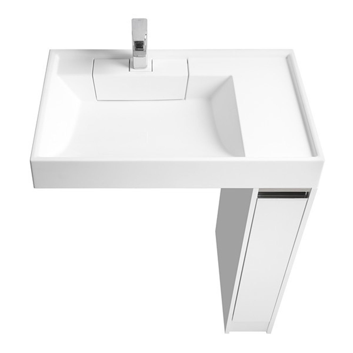 Мебель для ванной Акватон Лондри 80, с тумбой 20 см, цвет белый