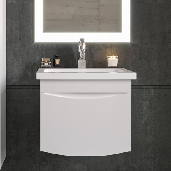 Мебель для ванной Бриклаер Вега 50 подвесная, цвет белый - фото 1