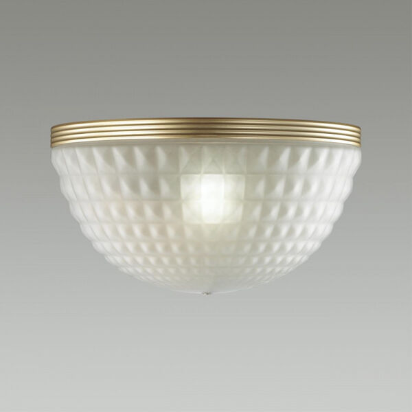 Настенный светильник Odeon Light Malaga 4936/1W, арматура золото, плафон стекло белое - фото 1