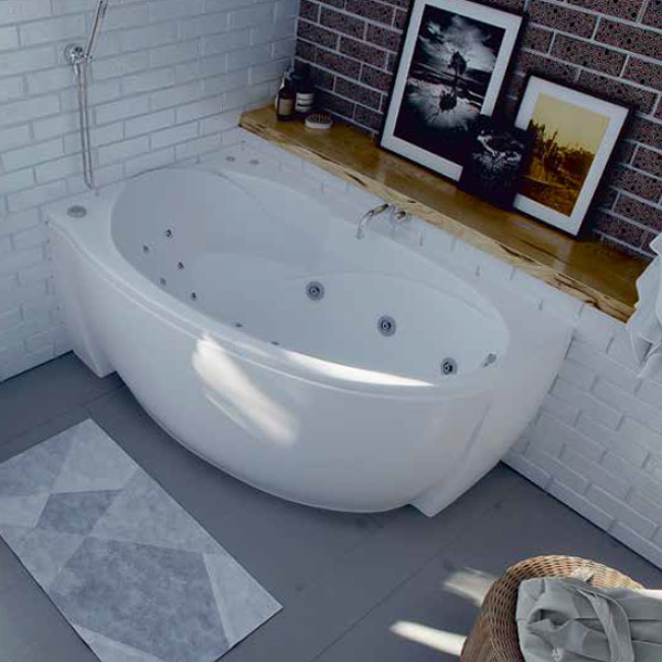 Акриловая ванна Акватек Бетта 170х97, левая, цвет белый