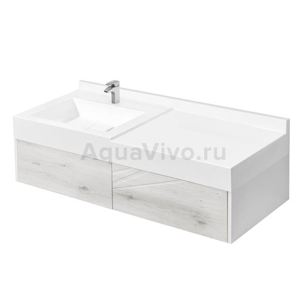 Мебель для ванной Акватон Сакура 120, цвет ольха наварра/белый глянец - фото 1