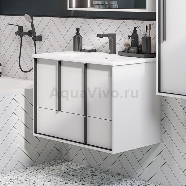 Мебель для ванной Акватон Ривьера 80, цвет белый матовый