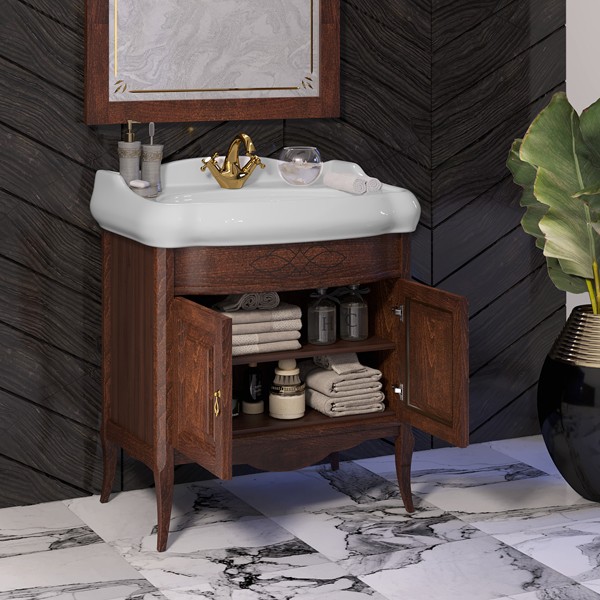 Мебель для ванной Опадирис Лоренцо 80, цвет светлый орех - фото 1