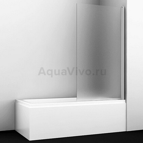Шторка на ванну WasserKRAFT Berkel 48P01-80RM 80x140, правая, стекло матовое, профиль серебристый