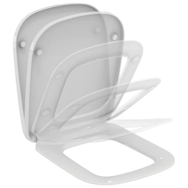 Сидение Ideal Standard Esedra T318301 для унитаза, с микролифтом, цвет евро белый - фото 1