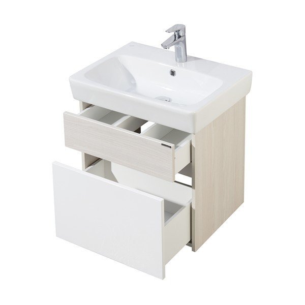 Мебель для ванной Акватон Верди Pro 60, цвет белый / ясень фабрик - фото 1