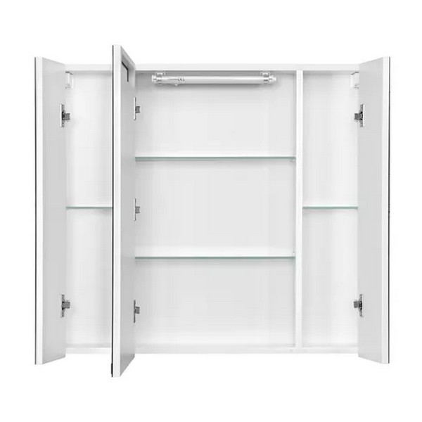 Шкаф-зеркало Акватон Мадрид 80 М с LED-подсветкой, цвет белый - фото 1