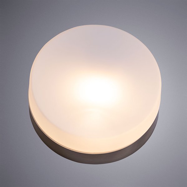 Потолочный светильник Arte Lamp Aqua-Tablet A6047PL-1AB, арматура бронза, плафон стекло белое, 18х18 см