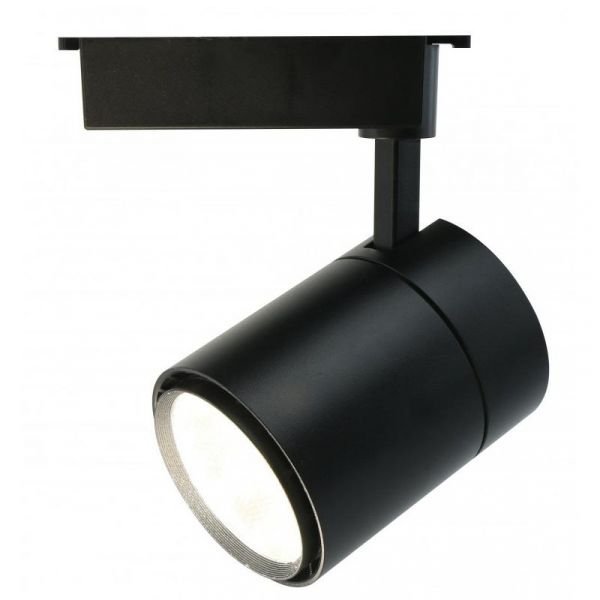 Трековый светильник Arte Lamp Attento A5750PL-1BK, арматура черная, плафон металл черный, 12х14 см