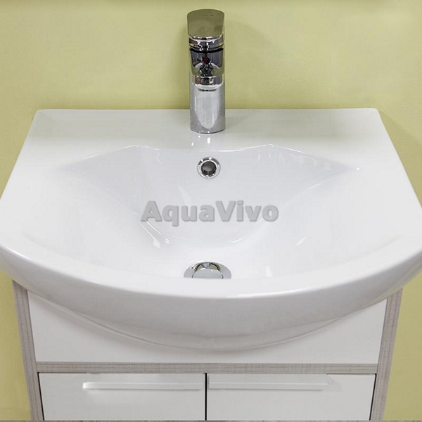 Мебель для ванной Акватон Рико 55 цвет белый / ясень фабрик