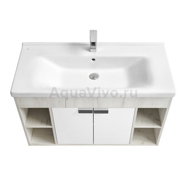Мебель для ванной Акватон Флай 100, цвет белый / дуб крафт - фото 1