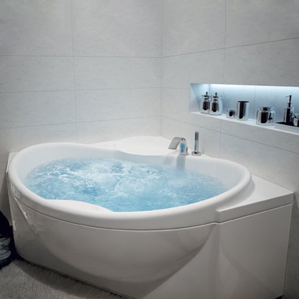 Акриловая ванна Акватек Эпсилон 150х150, цвет белый - фото 1