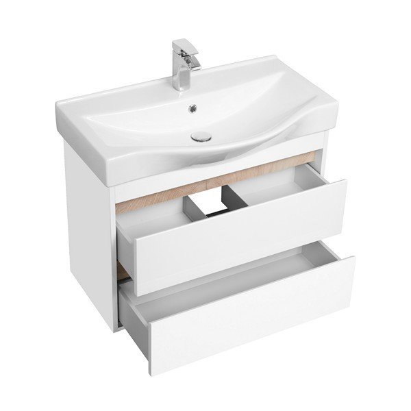 Мебель для ванной Акватон Нортон 80, цвет белый глянец - фото 1