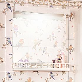Зеркало Бриклаер Кантри 65x70, с подсветкой, цвет бежевый дуб прованс - фото 1