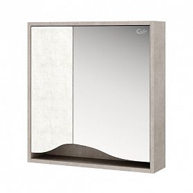Шкаф-зеркало Оника Брендон 60.00, цвет камень светлый / бетон крем - фото 1