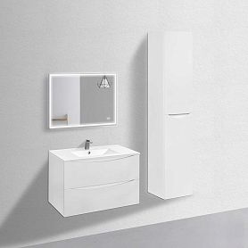 Мебель для ванной Vincea Mia 90, под фарфоровую раковину, цвет белый глянец - фото 1